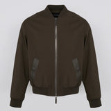 Waterproof wool-blend varsity jacket