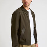 Waterproof wool-blend varsity jacket