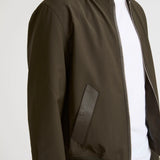 Waterproof wool-blend varsity jacket