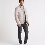 Loro Piana wool-silk fabric down jacket