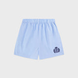 H&W Crest Poplin Short - Washed Hydrangea/Navy