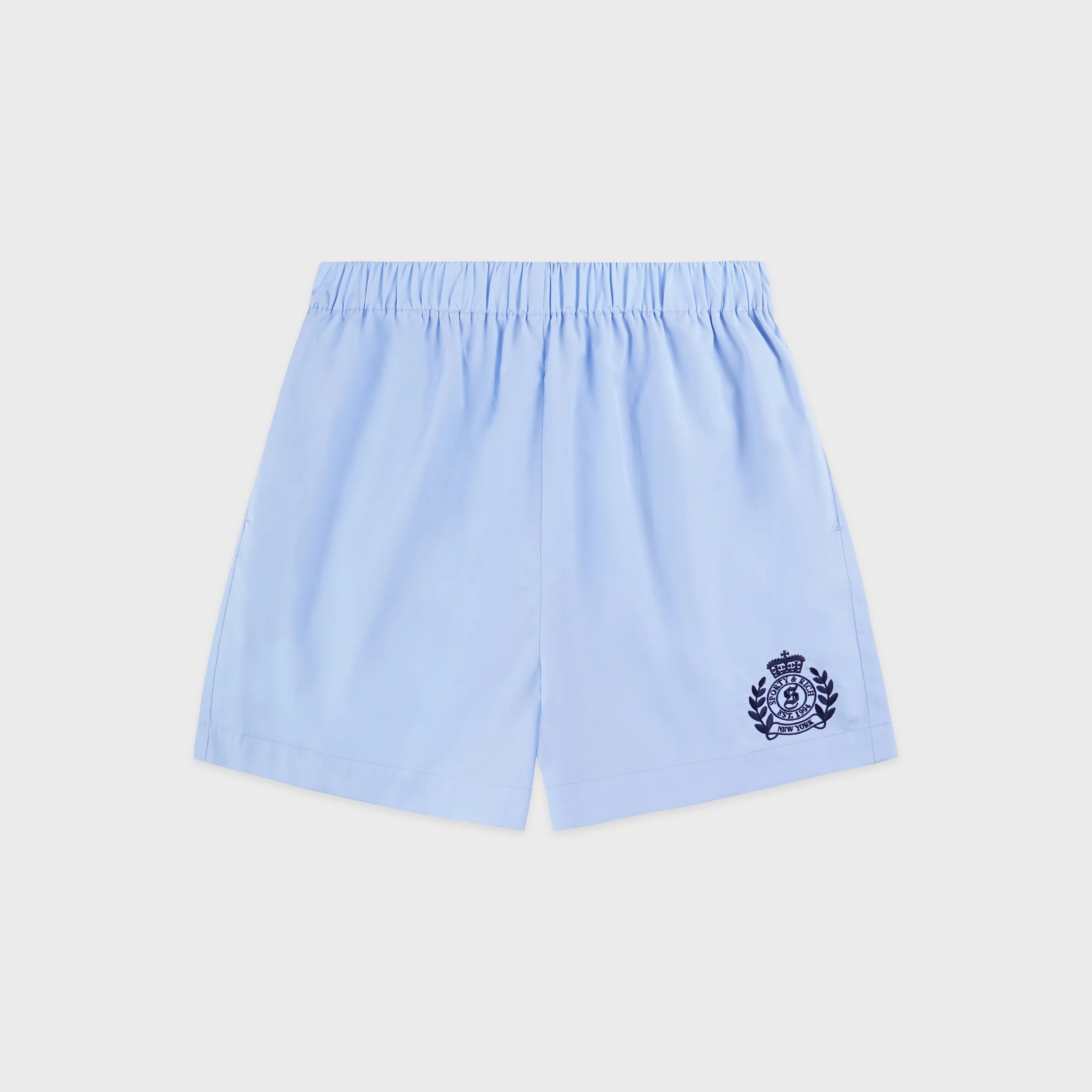H&W Crest Poplin Short - Washed Hydrangea/Navy