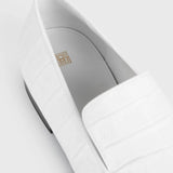 The Croco Oval Loafer white