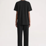 Straight cotton tee Black