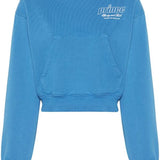 Logo-printed cropped hoodie