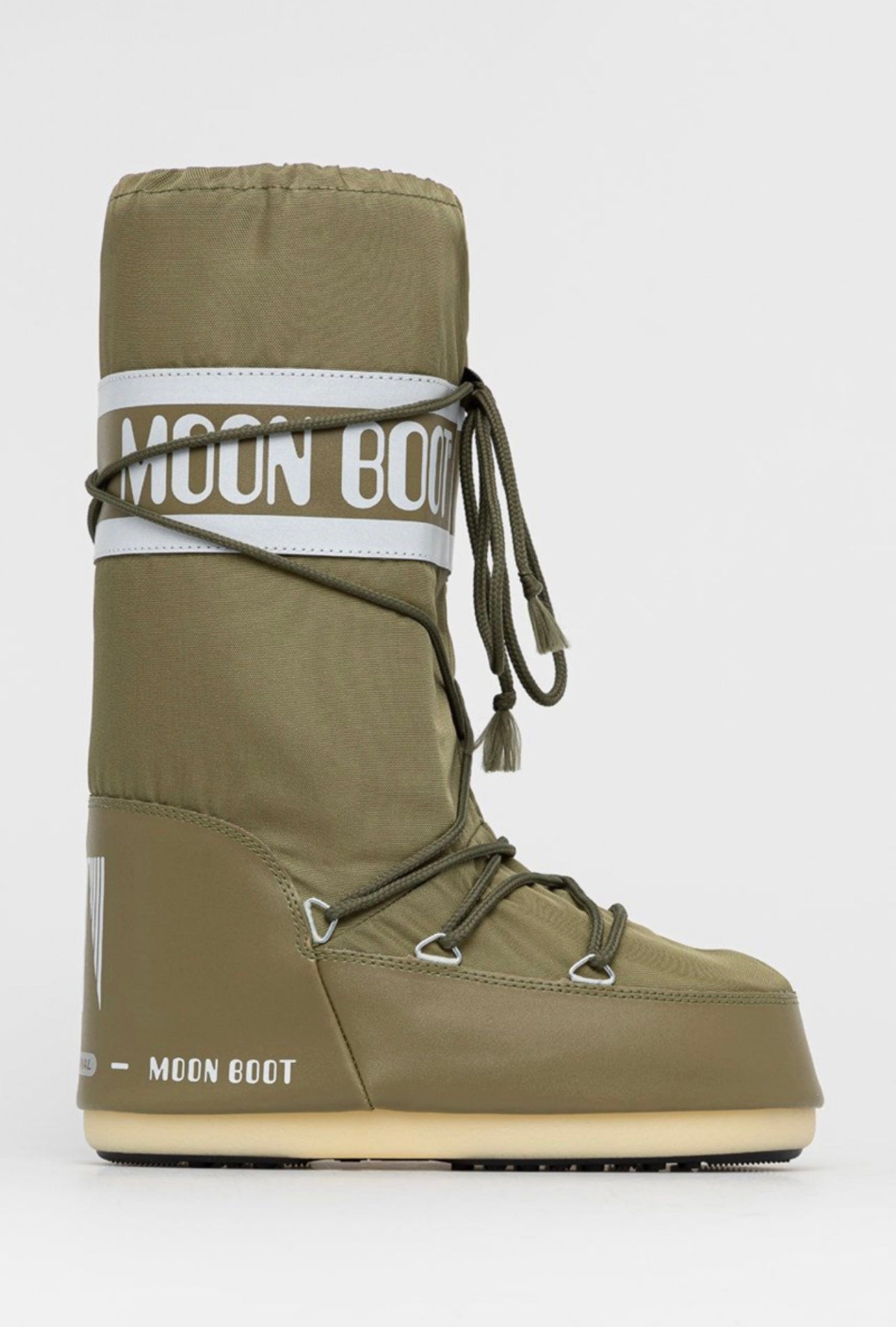 Зимние ботинки цвета хаки Nylon от Moon Boot – The Line