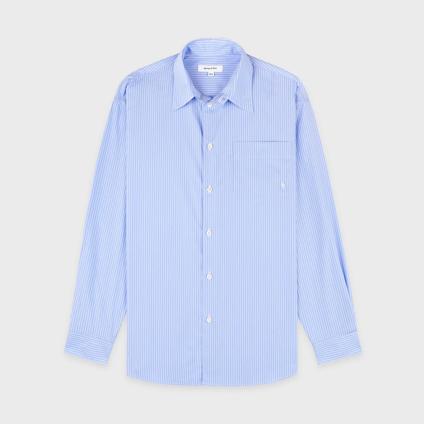 SRC Oversized Shirt - Light Blue Striped