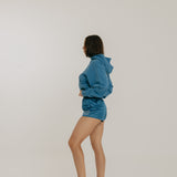 Logo-printed cropped hoodie