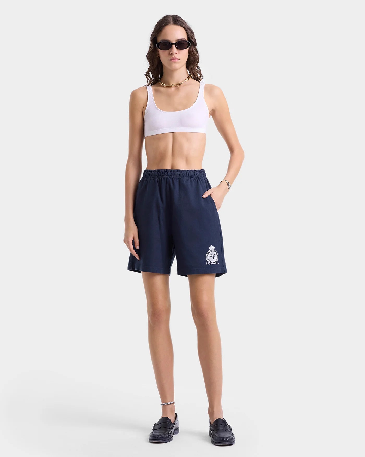 Royal Club Gym Short - Navy/White – The Line