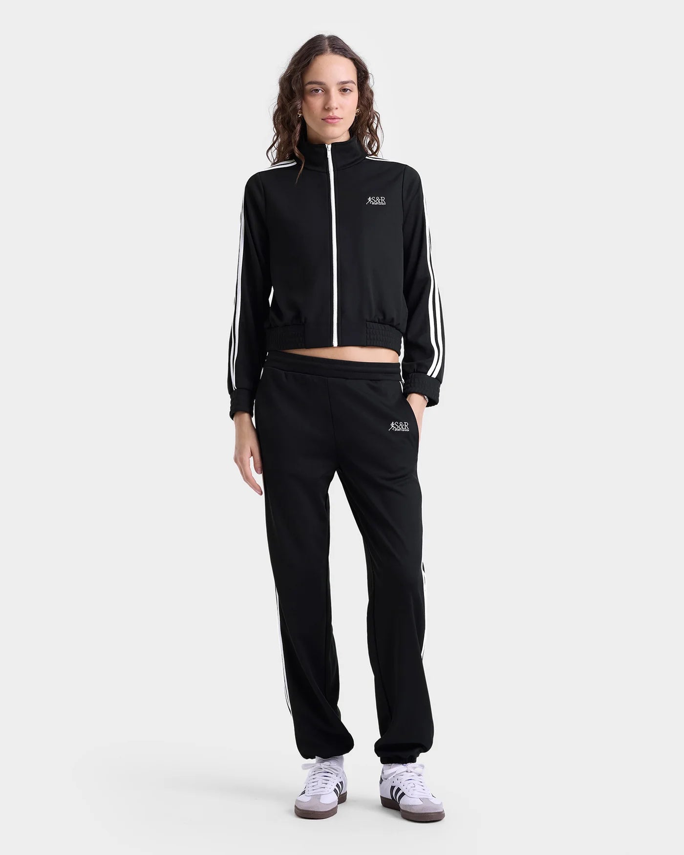 SR Runner 90s Elio Track Pant - Black/White Regular – The Line