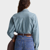 H&W Crest Oversized Shirt - Chambray