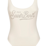 LORA LOGO RHINESTONE ONE-PIECE SWIMSUIT Mc2 Saint Barth