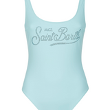 LORA LOGO RHINESTONE ONE-PIECE SWIMSUIT Mc2 Saint Barth