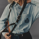 H&W Crest Oversized Shirt - Chambray