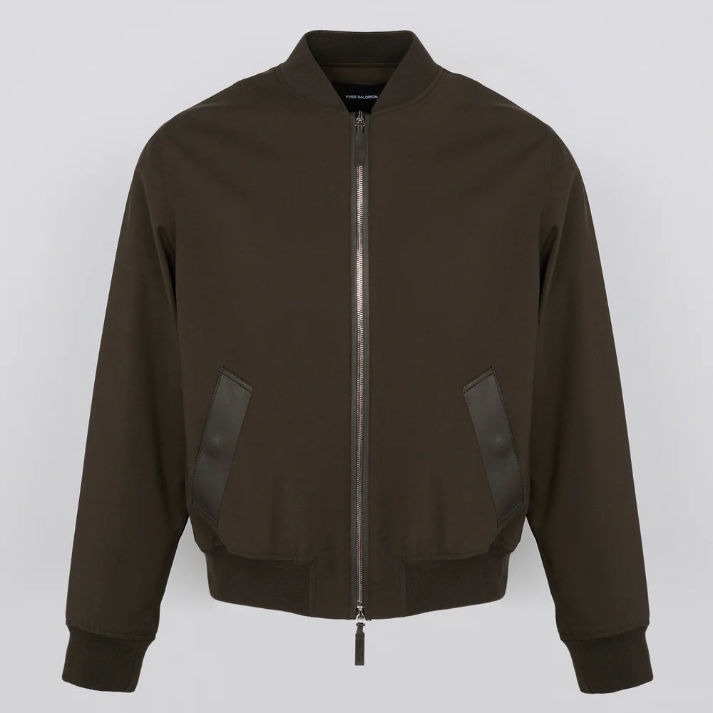 Waterproof wool-blend varsity jacket
