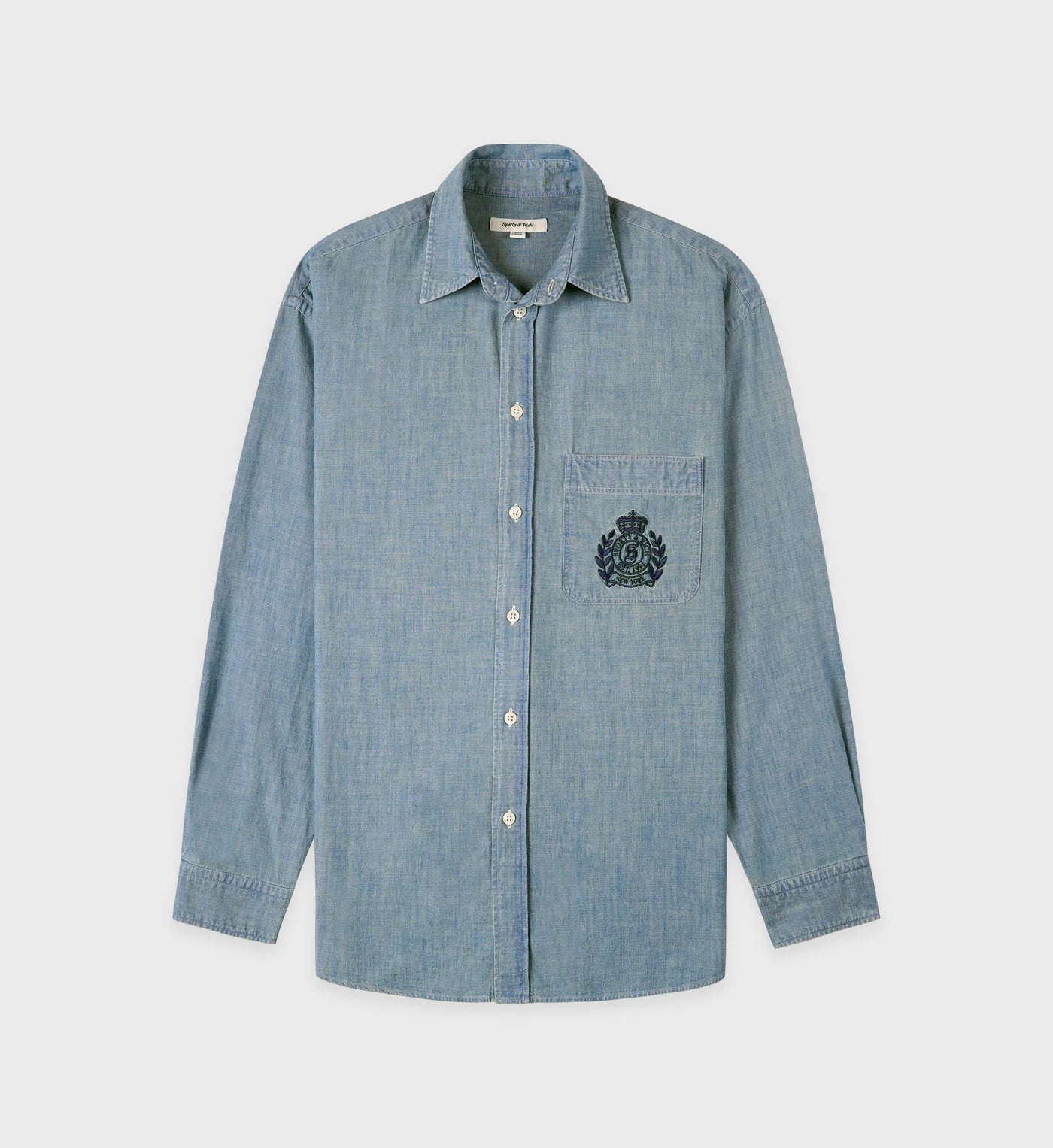 LAPIIS OVERSIZED CHAMBRAY SHIRT【GREIGE】 Chambray Denim Big Shirt | Gap