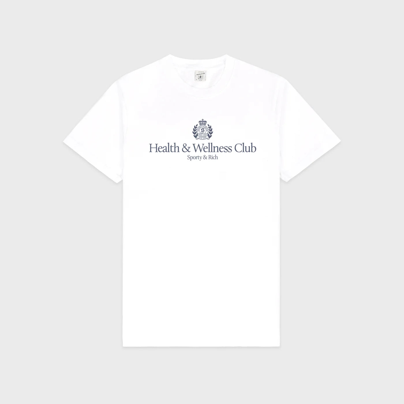 H&W Crest T-Shirt - White/Navy