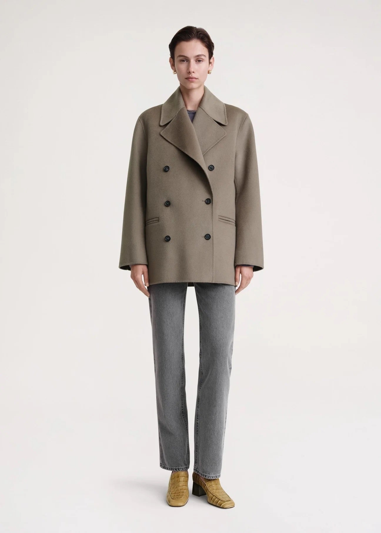 【送料&関税込】TotAme Toteme Wool Coat Signature wool cashmere coat black – TOTEME