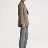 Wool doublé peacoat concrete by Toteme