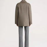 Wool doublé peacoat concrete by Toteme