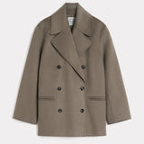 Wool doublé peacoat concrete by Toteme