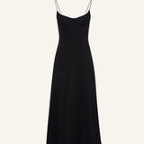 Bustier midi dress in black by Magda Butrym