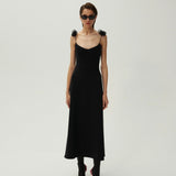 Bustier midi dress in black by Magda Butrym