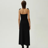 Bustier midi dress in black by Magda Butrym