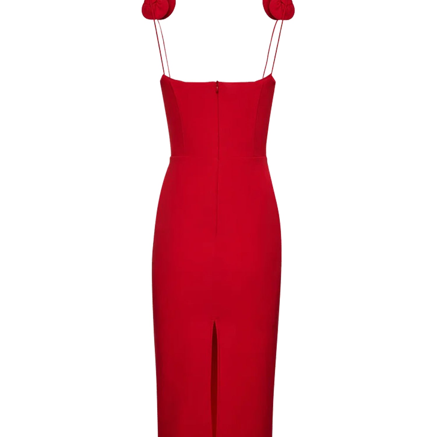 Bustier midi dress in red by Magda Butrym