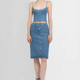 Split Back Denim Midi Skirt by Magda Butrym