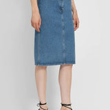 Split Back Denim Midi Skirt by Magda Butrym