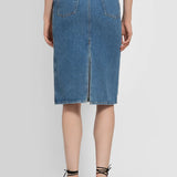 Split Back Denim Midi Skirt by Magda Butrym