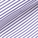 Embroidered Oversized Shirt- White/Navy Thin Stripe/Navy
