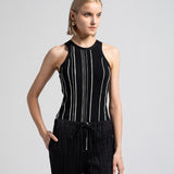 Braid rib tank black