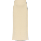 Фактурная юбка в рубчик Экрю