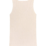 Textured rib tank ecru