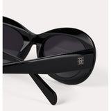 BLACK THE OVALS SUNGLASSES by TOTEME