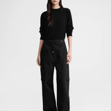 Cotton cargo trousers black by Toteme