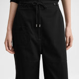 Cotton cargo trousers black by Toteme