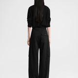 Cotton cargo trousers black by Toteme