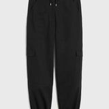 Cotton cargo trousers black by Toteme