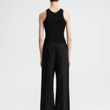 Fluid drawstring trousers black by Toteme