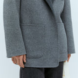 Doublé jacket pale grey melange by Toteme