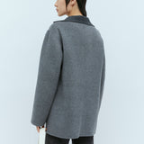 Doublé jacket pale grey melange by Toteme