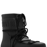 LOW BLACK RUBBER MOON BOOT WOMEN'S RAIN BOOTS