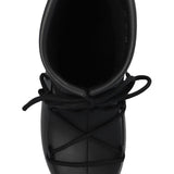 LOW BLACK RUBBER MOON BOOT WOMEN'S RAIN BOOTS