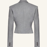 Серый приталенный кашемировый пиджак от Magda Butrym