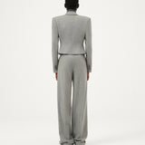 Fitted cashmere blazer in grey by Magda Butrym