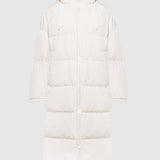 White LONG DOWN JACKET by Yves Salomon