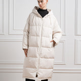 White LONG DOWN JACKET by Yves Salomon